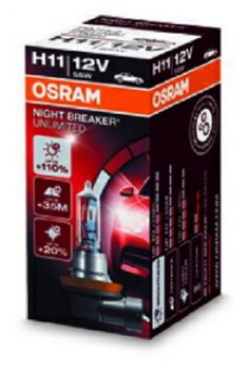 H11-Glühlampe NIGHT BREAKER UNLIMITED® +110%