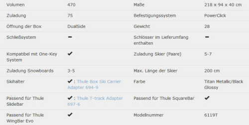 Dachbox Thule Excellence XT Titan Metallic