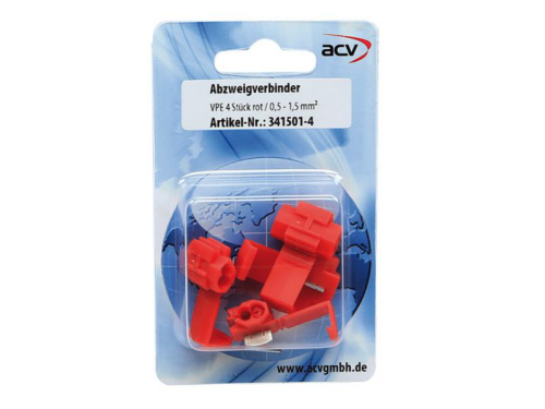 Abzweigverbinder rot 0.5 - 0.75 5mm² (4 Stück)