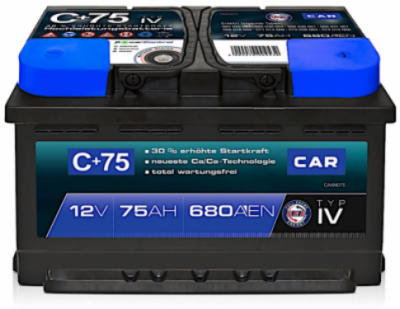 CARTEC Eco Power Batterie 75 EFB 75 Ah 720 A KFZ-Starterbatterie